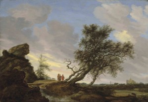An extensive landscape with the Road to Emmaus
